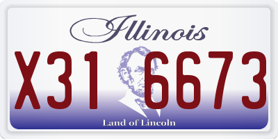 IL license plate X316673