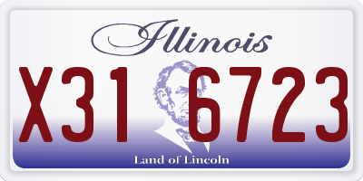 IL license plate X316723