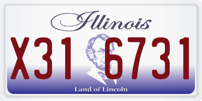 IL license plate X316731