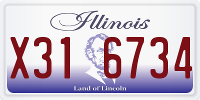 IL license plate X316734