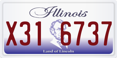 IL license plate X316737
