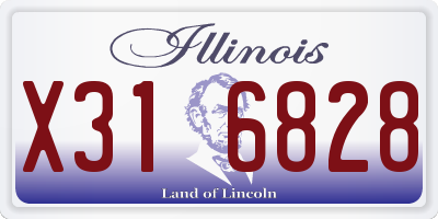 IL license plate X316828