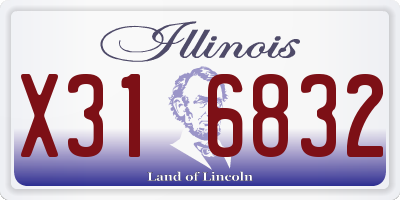 IL license plate X316832