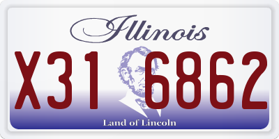 IL license plate X316862