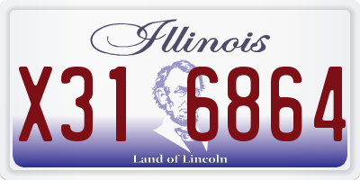IL license plate X316864
