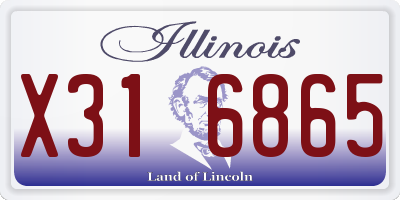 IL license plate X316865