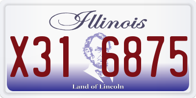 IL license plate X316875