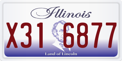 IL license plate X316877
