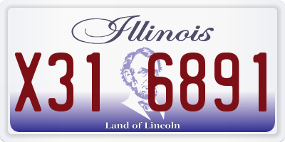 IL license plate X316891