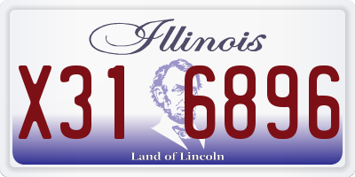 IL license plate X316896