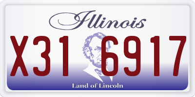 IL license plate X316917