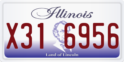 IL license plate X316956