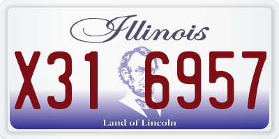 IL license plate X316957