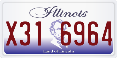 IL license plate X316964