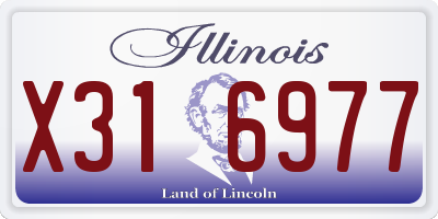 IL license plate X316977
