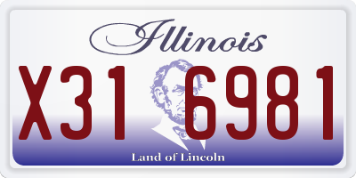 IL license plate X316981