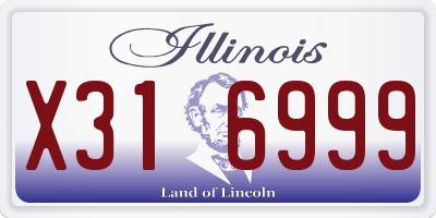 IL license plate X316999