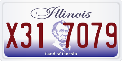 IL license plate X317079