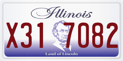 IL license plate X317082