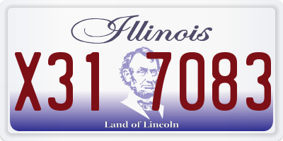 IL license plate X317083