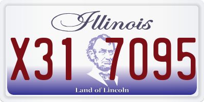 IL license plate X317095