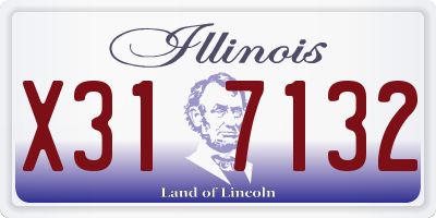 IL license plate X317132