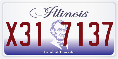 IL license plate X317137