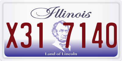IL license plate X317140