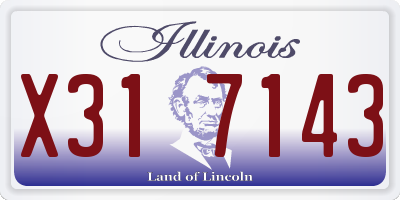 IL license plate X317143
