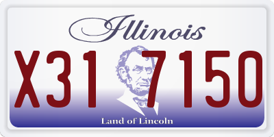 IL license plate X317150