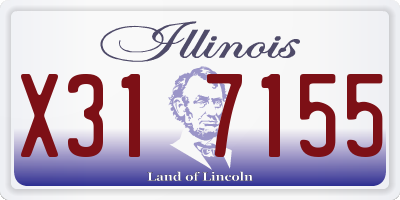 IL license plate X317155