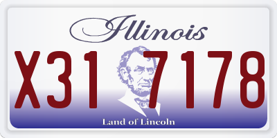 IL license plate X317178