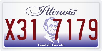 IL license plate X317179