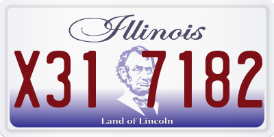IL license plate X317182