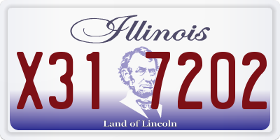 IL license plate X317202
