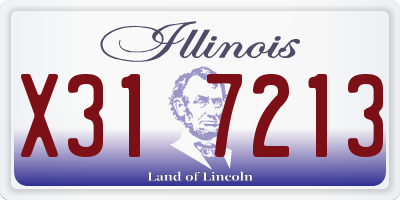 IL license plate X317213
