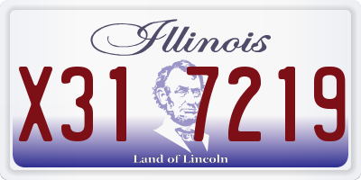 IL license plate X317219