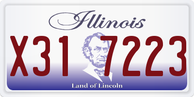 IL license plate X317223