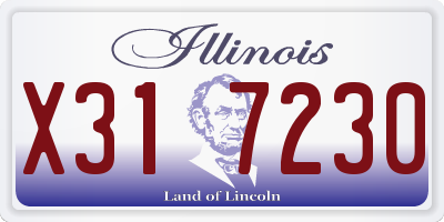IL license plate X317230