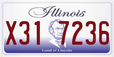 IL license plate X317236