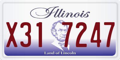 IL license plate X317247
