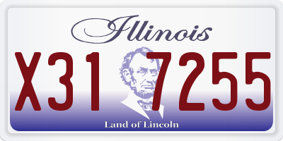 IL license plate X317255