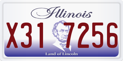IL license plate X317256