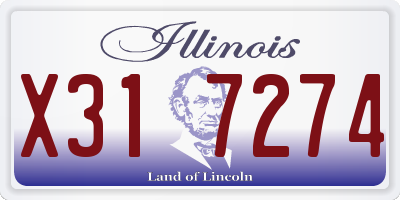 IL license plate X317274
