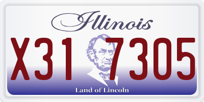 IL license plate X317305