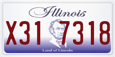 IL license plate X317318