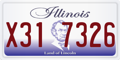 IL license plate X317326