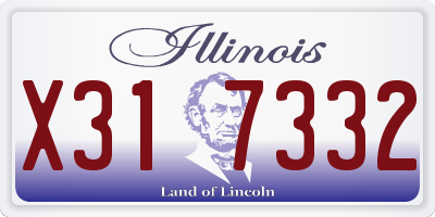IL license plate X317332