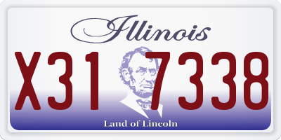 IL license plate X317338