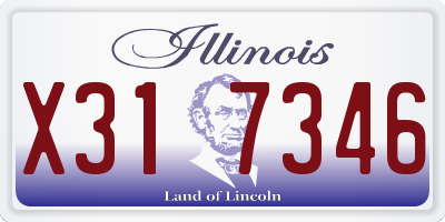 IL license plate X317346